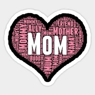 Mom Heart Sticker